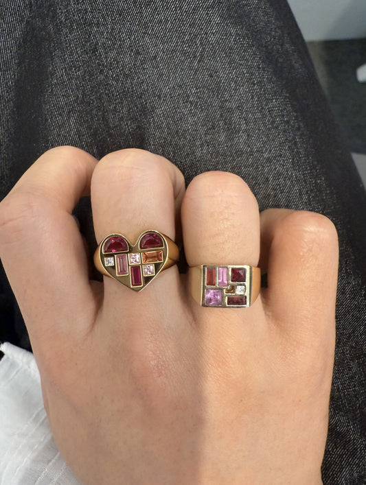 Poetic Mind Ruby Ring - 14k Yellow Gold