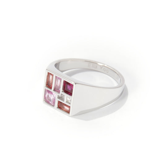 Poetic Mind Ruby Ring - 14k White Gold