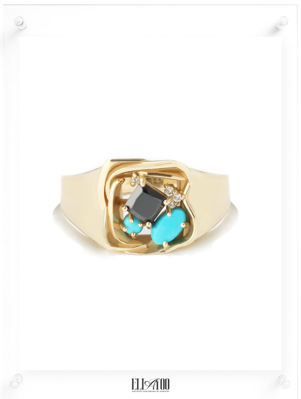 Poetic Bouquet Turquoise Ring