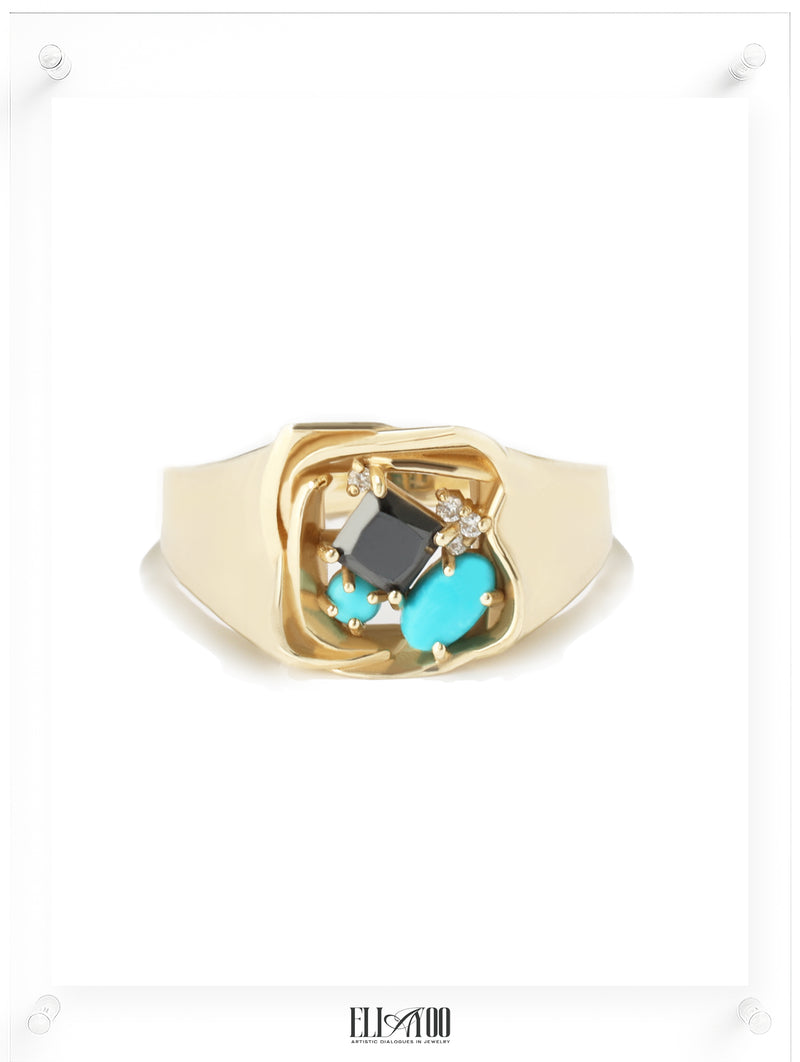 Poetic Bouquet Turquoise Ring