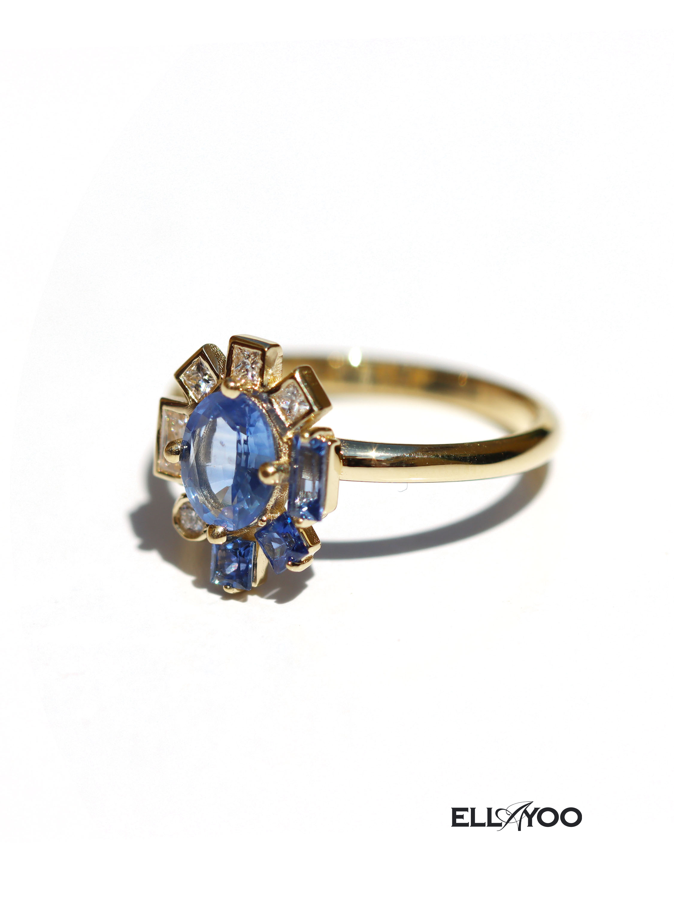Bauhaus Fleur Sapphire Ring