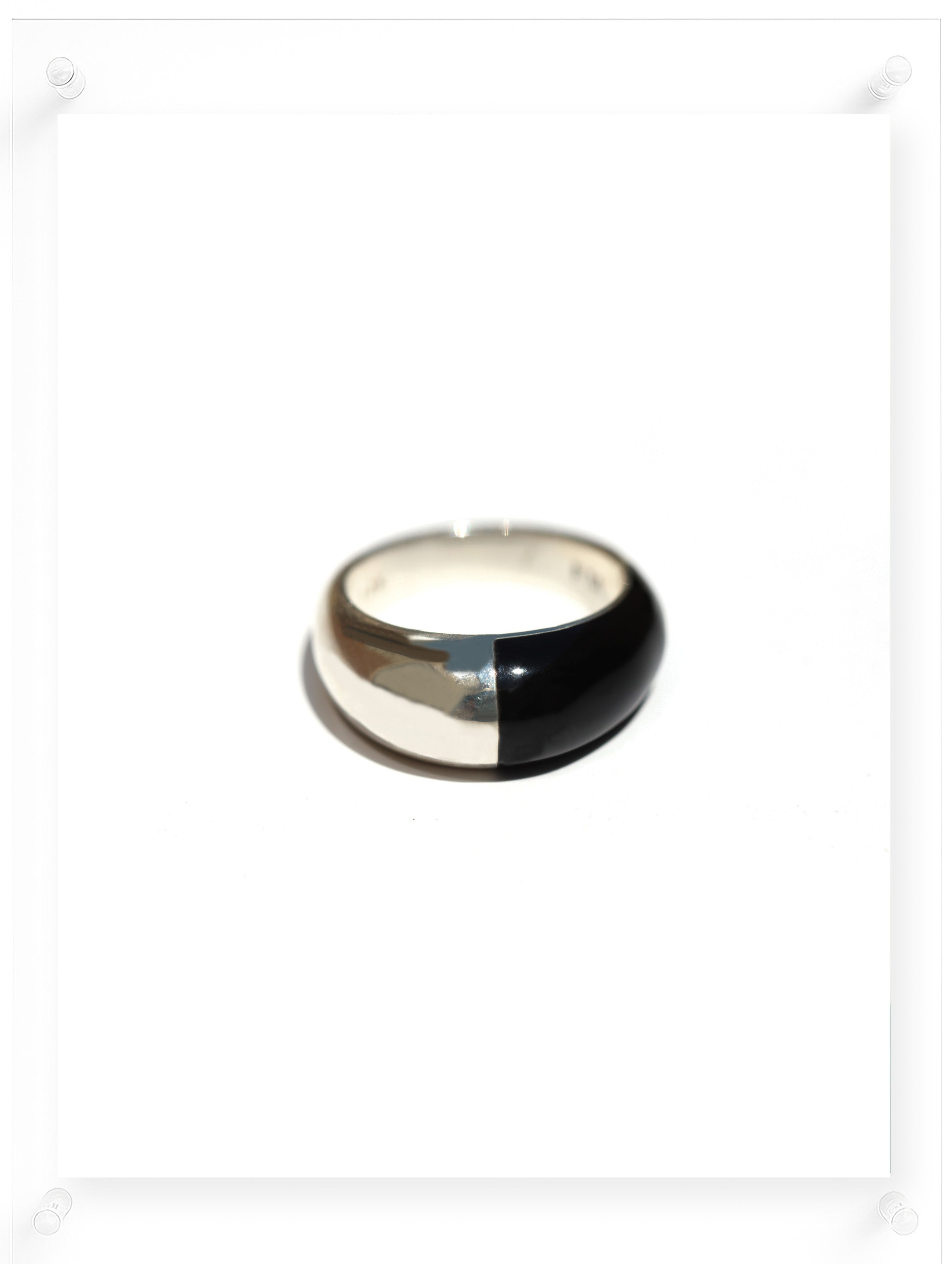Black Acrylic Paint Ring