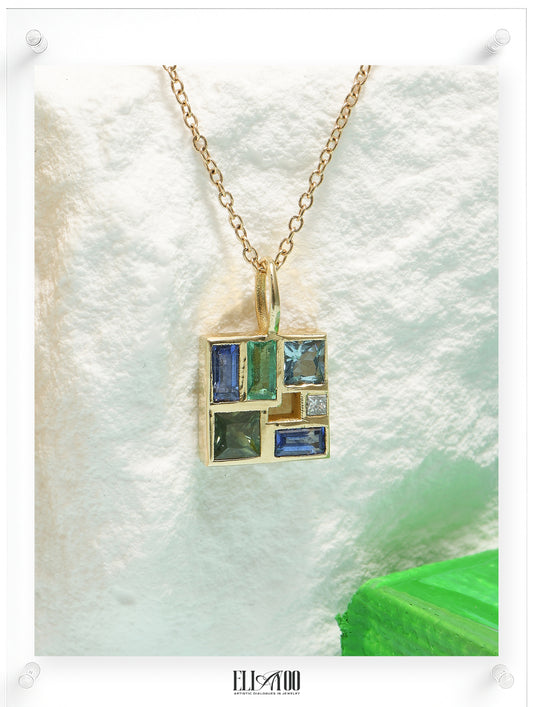 Poetic Mind Blue Sapphire Necklace