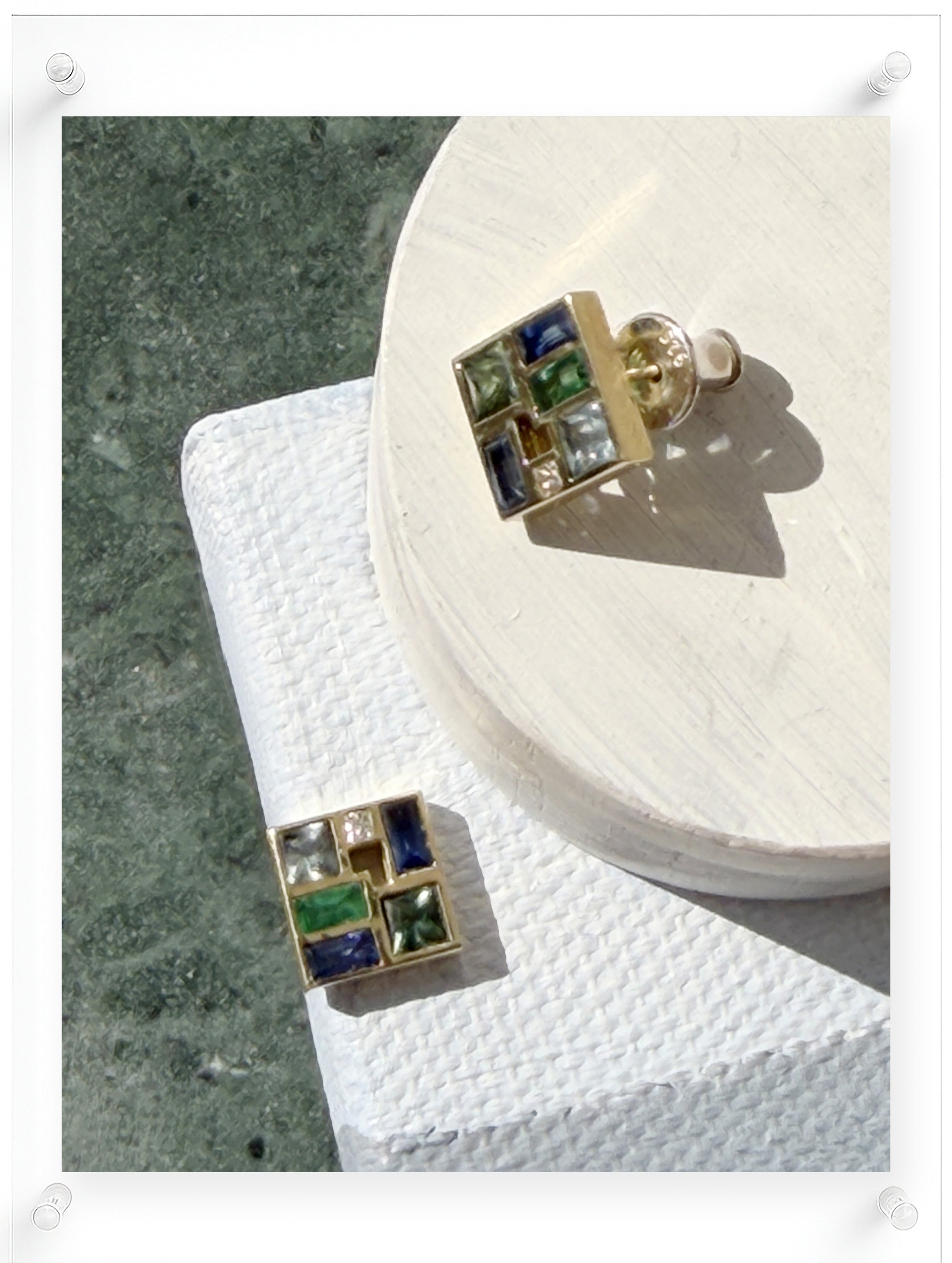 Poetic Mind Blue Sapphire Earring - 14k Solid Gold