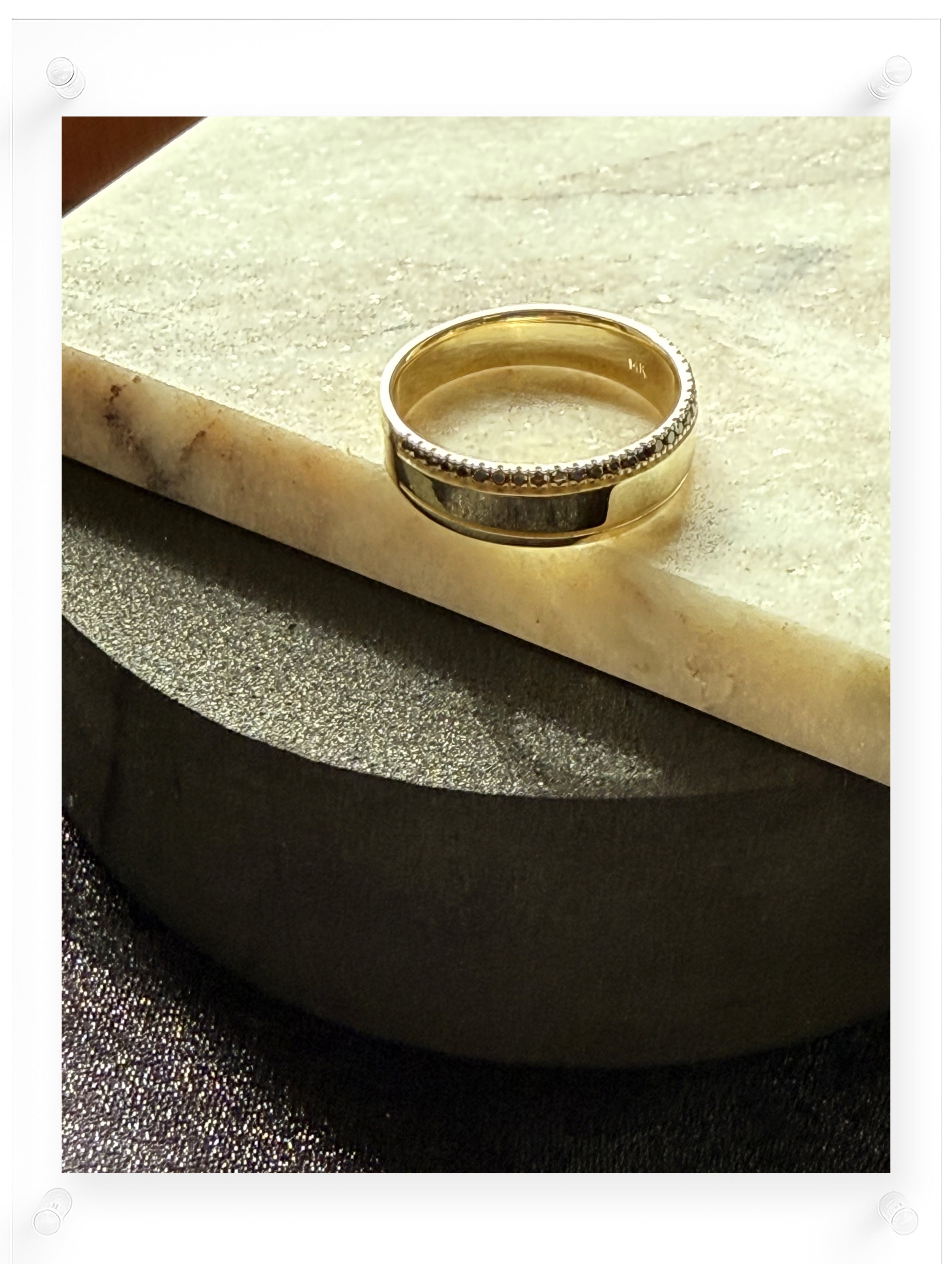 Men's Noir Black Diamond Wedding Band