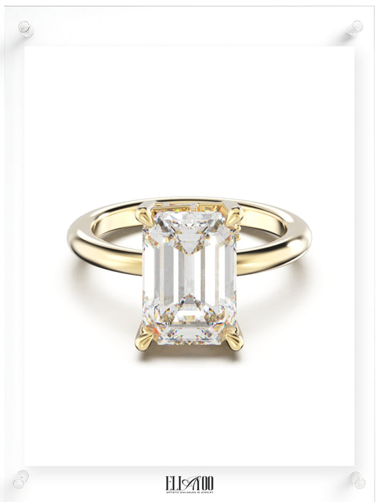 YNB Radiant Diamond & Moissanite Ring