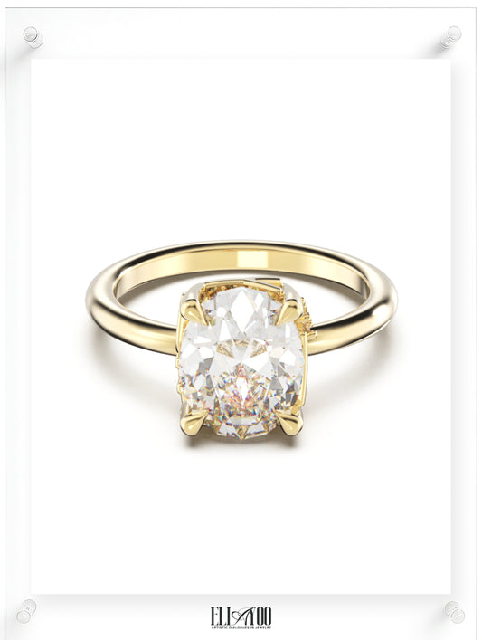 YNB Oval Diamond & Moissanite Ring