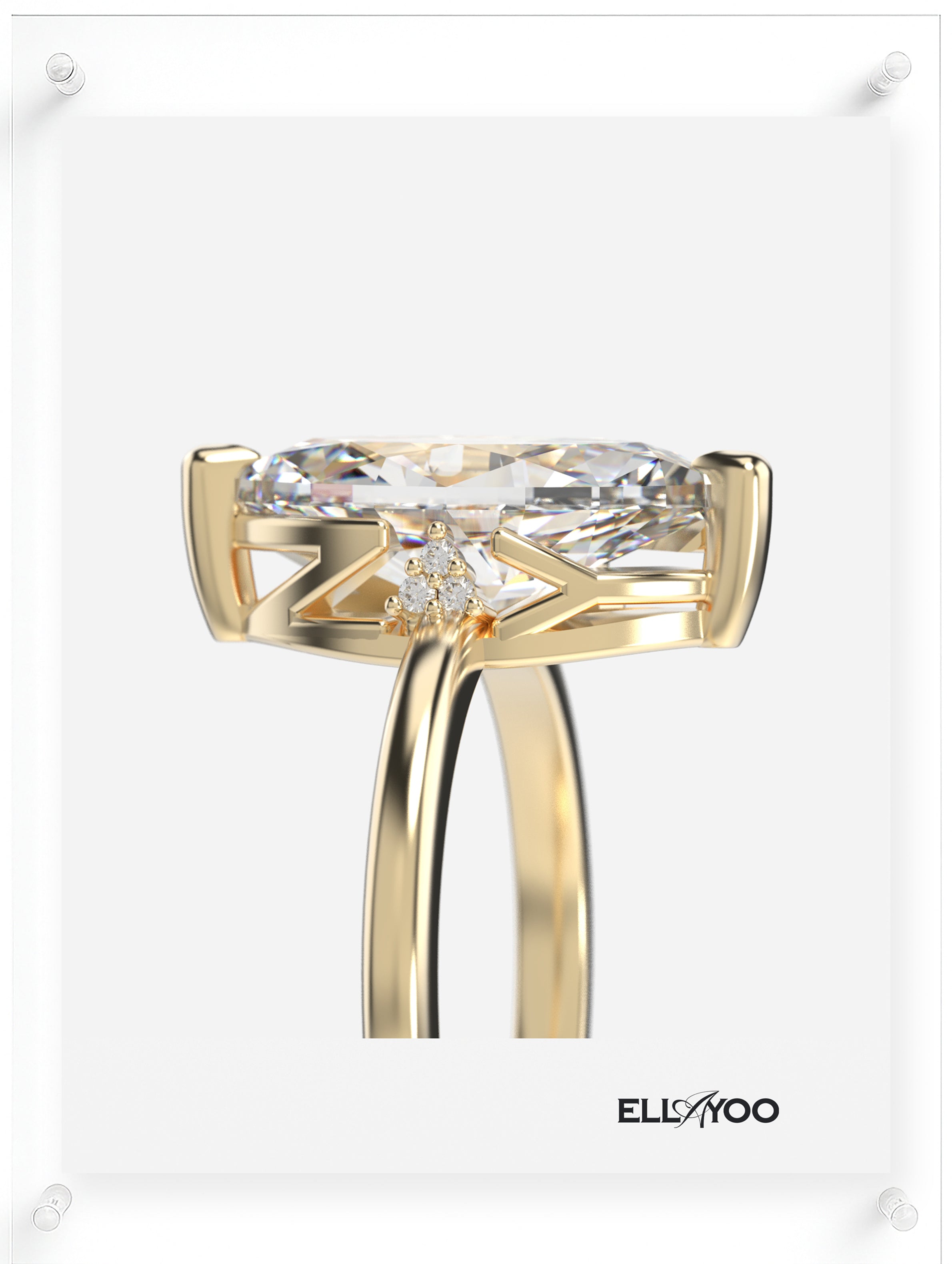 YNB Marquise Diamond & Moissanite Ring