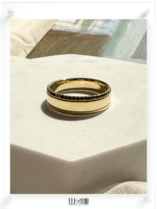 Men's Noir Black Diamond Wedding Band