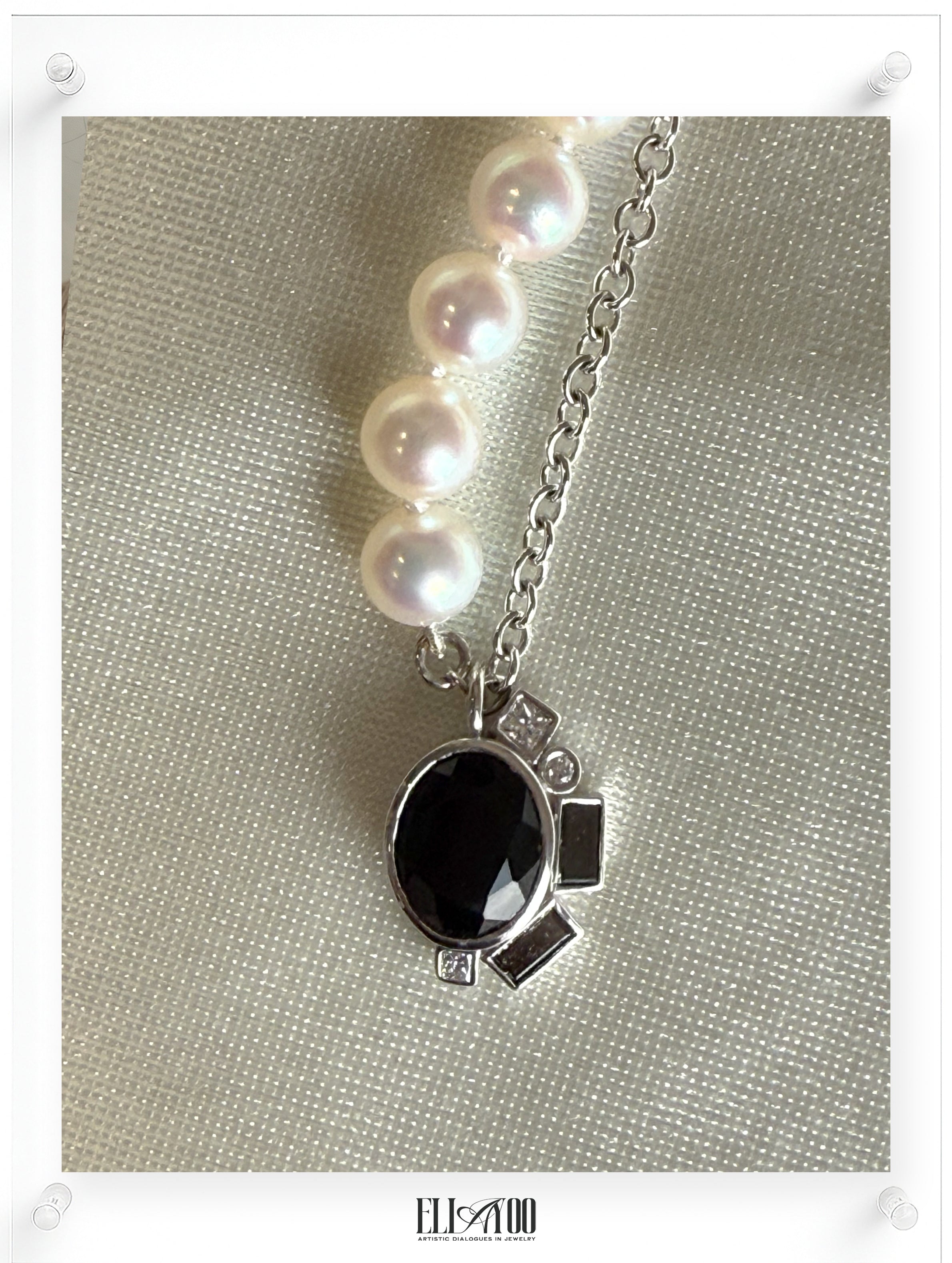 Bauhaus Pearl Scarf Necklace