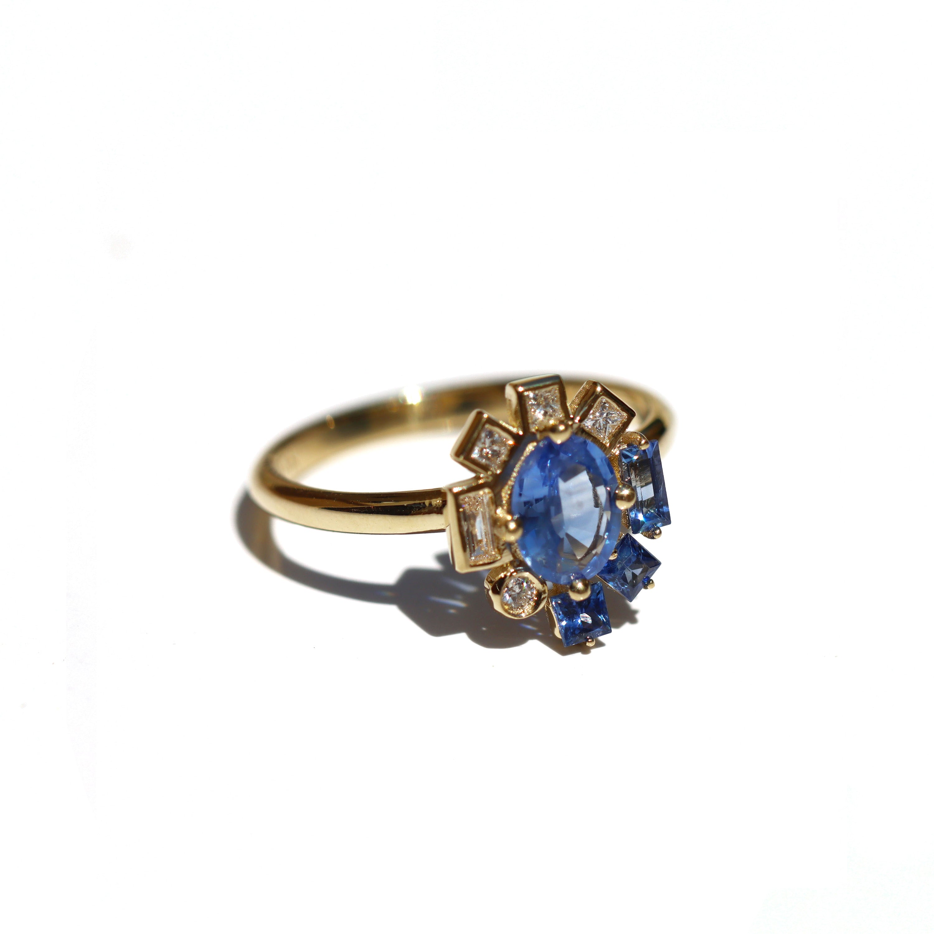 Bauhaus Fleur Sapphire Ring