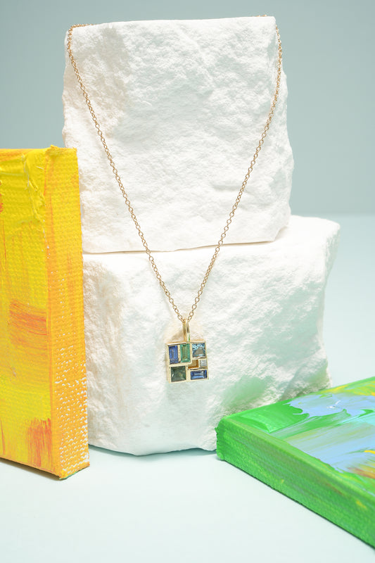 Poetic Mind Blue Sapphire Necklace