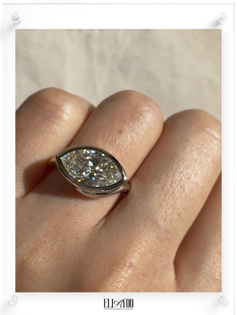 Meeting Point Marquise Diamond Ring