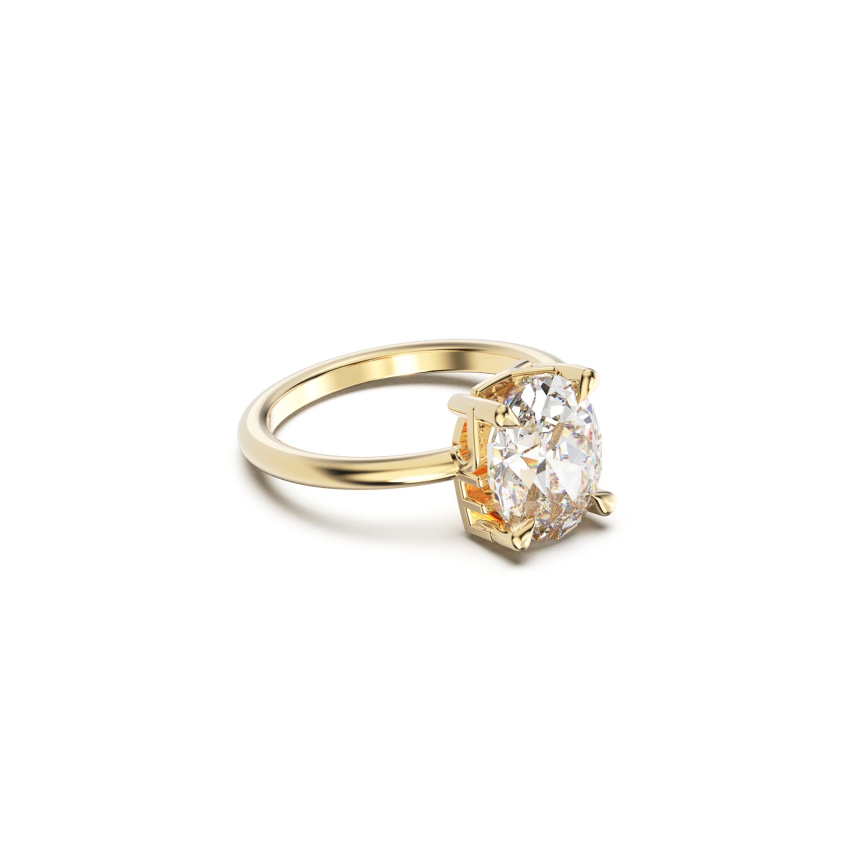 YNB Oval Diamond & Moissanite Ring