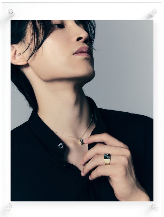 Men's Poetic Mind Blue Sapphire Ring - 14k Yellow Gold