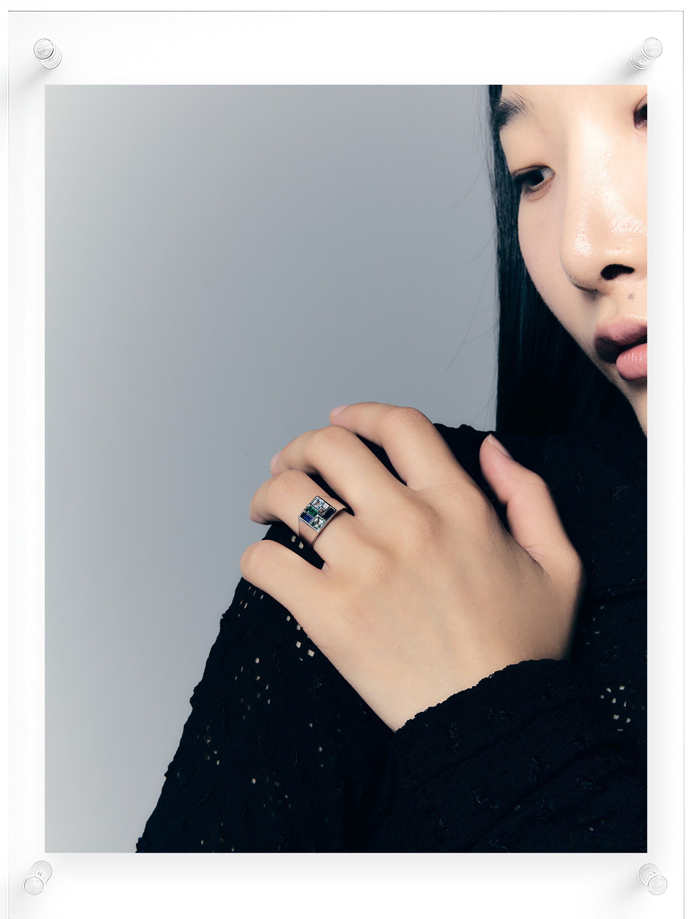 Poetic Mind Blue Sapphire Ring - Sterling Silver