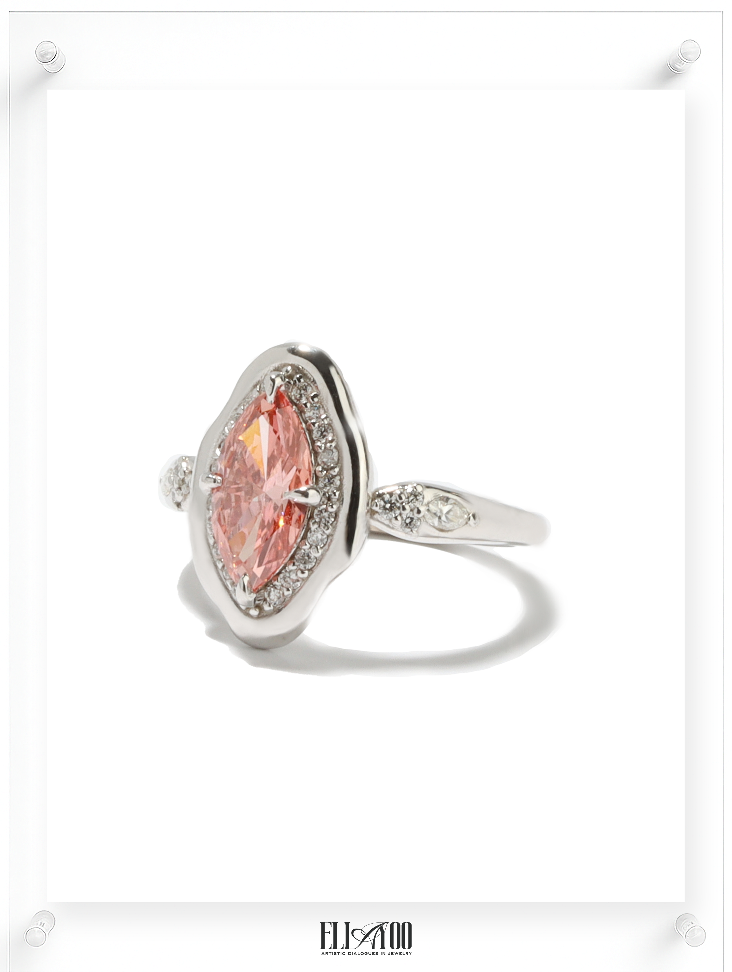 Nuage Rose Pink Diamond Ring