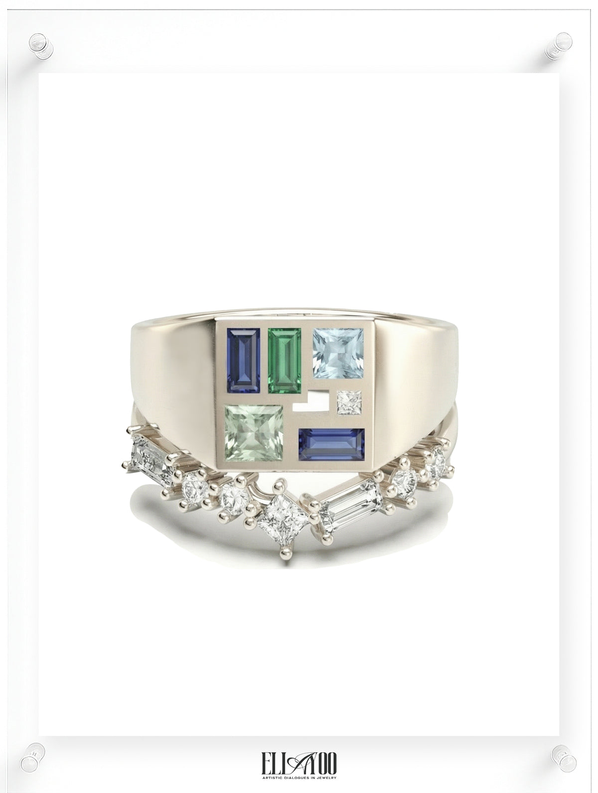 Poem Diamond Stackable Ring