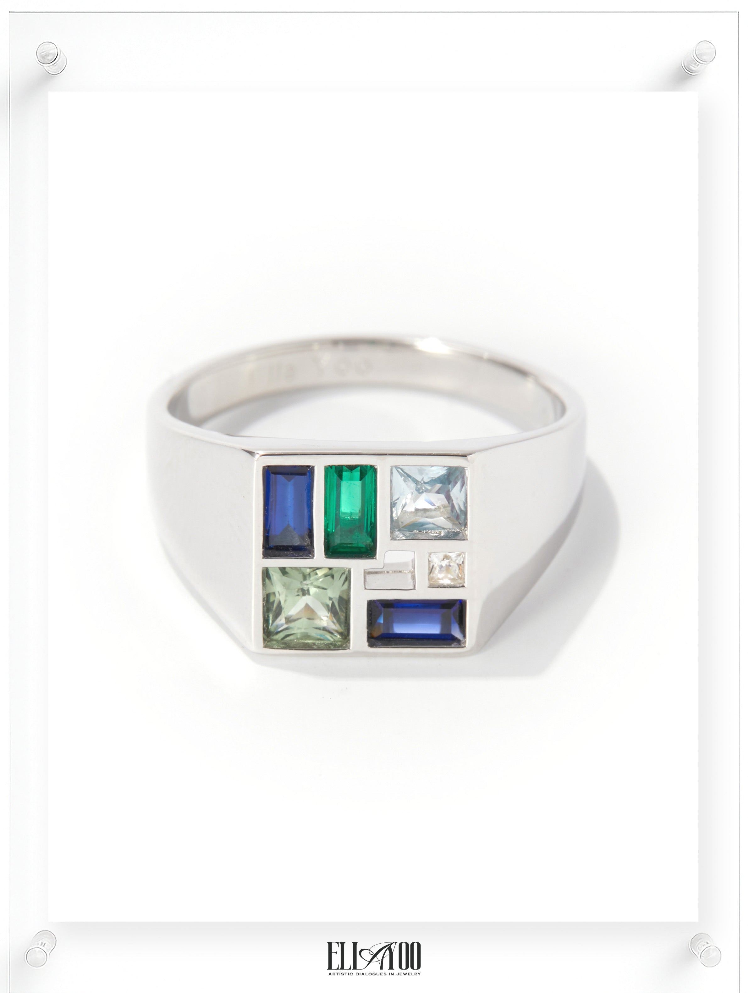 Poetic Mind Blue Sapphire Ring - Sterling Silver