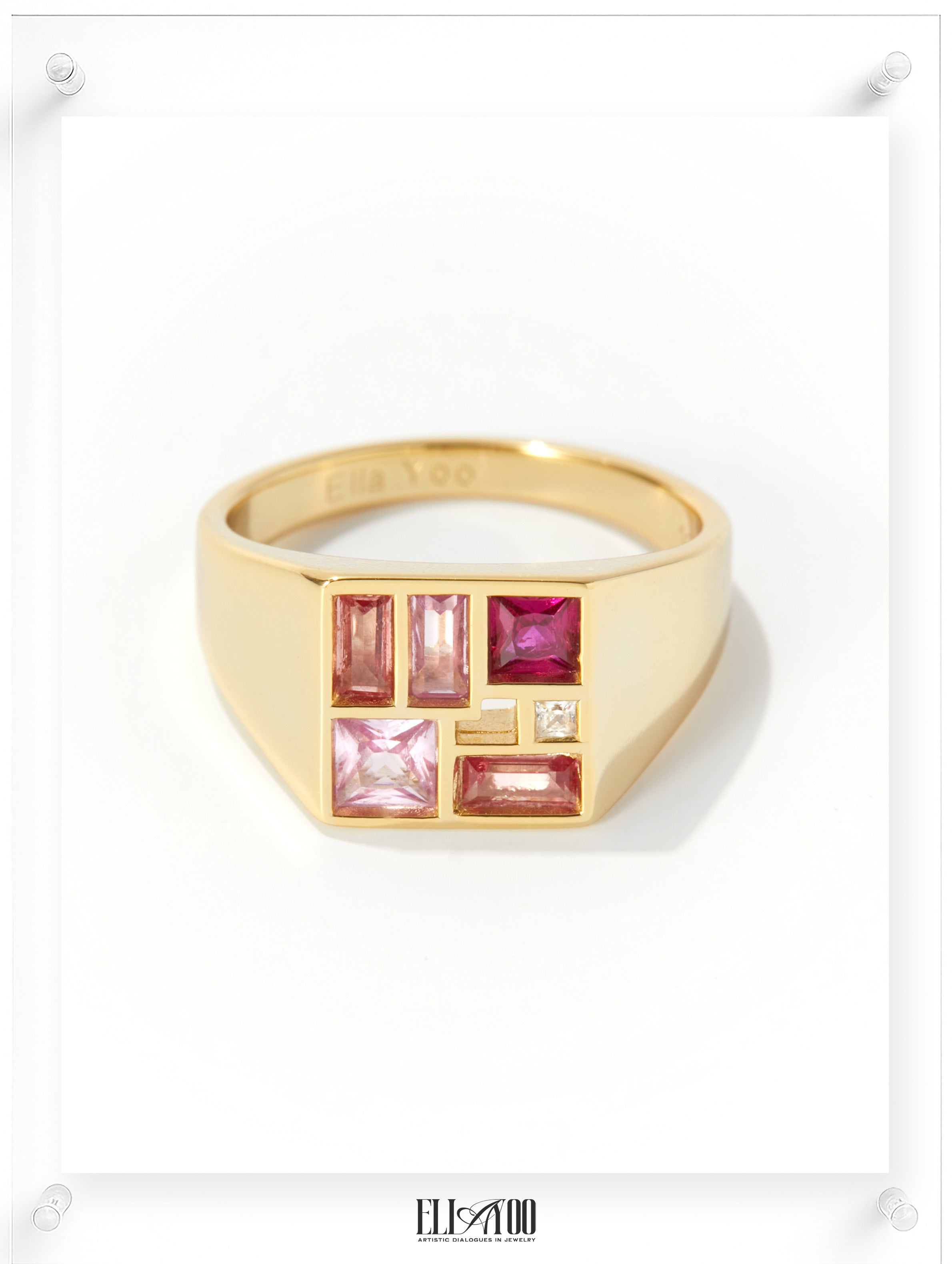 Poetic Mind Ruby Ring - 14k Plated Gold