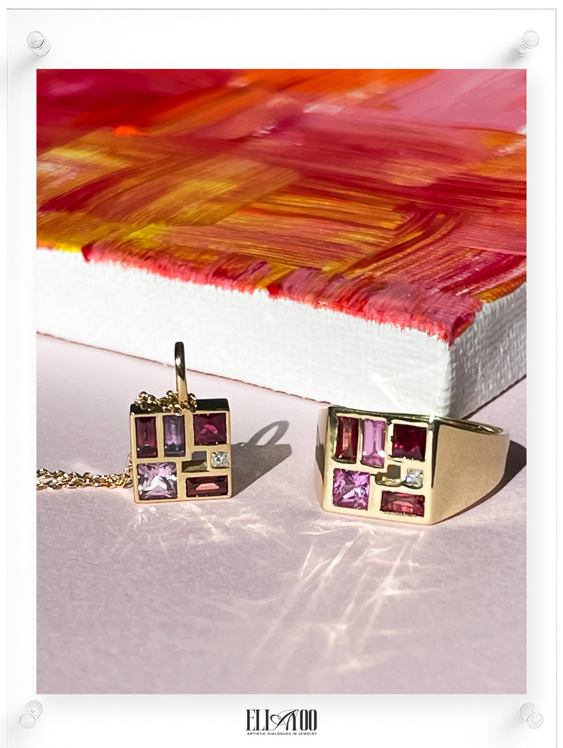 Poetic Mind Ruby Gold Ring