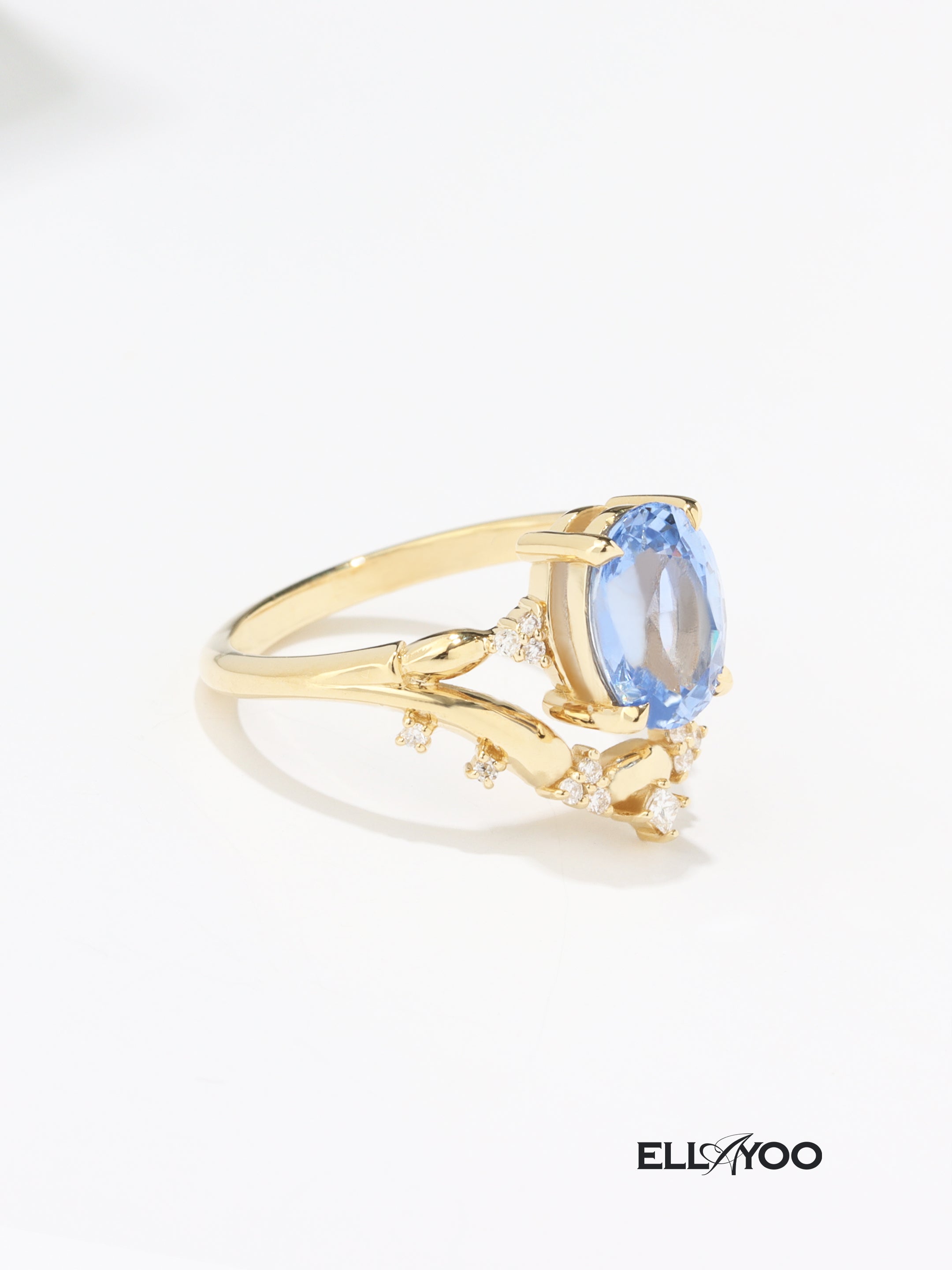 Golden Hill Blue Sapphire Ring