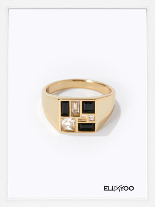 Poetic Mind Black Onyx Ring - 14k Yellow Gold