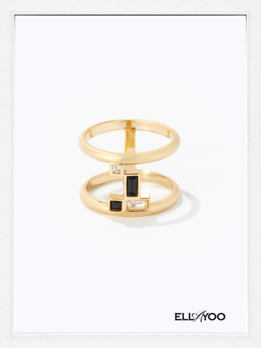 Gentle Mind Black Onyx Ring - 14k Yellow Gold