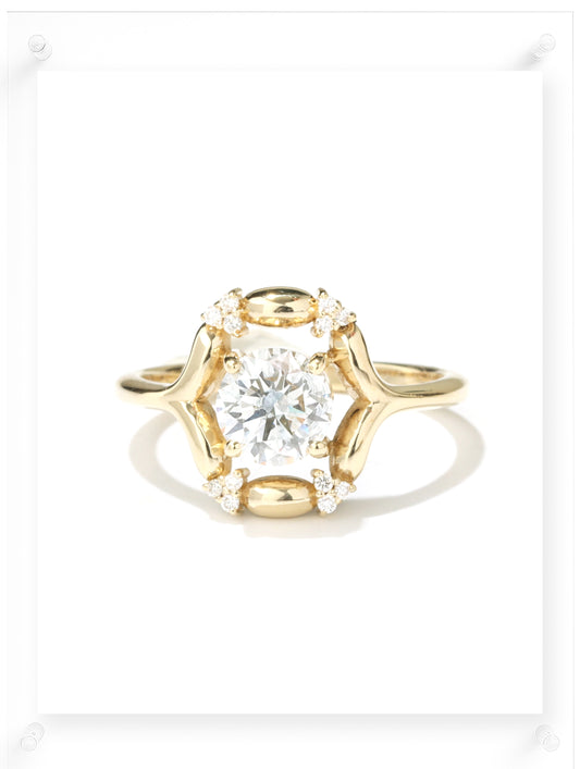 Serene Haven Diamond & Moissanite Ring
