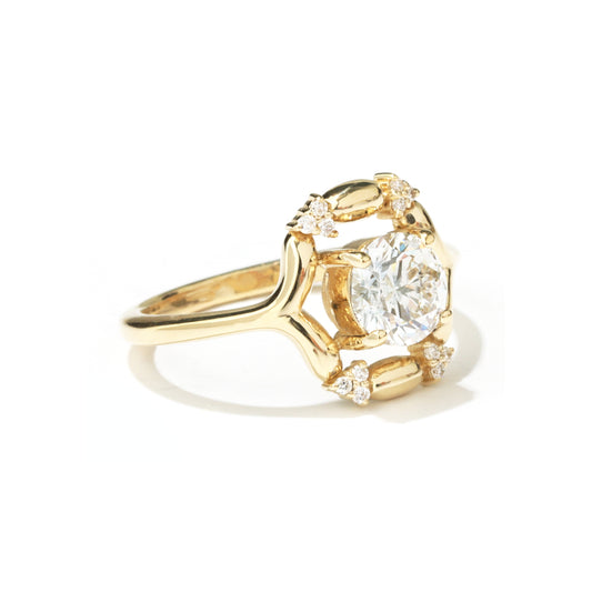 Serene Haven Diamond & Moissanite Ring