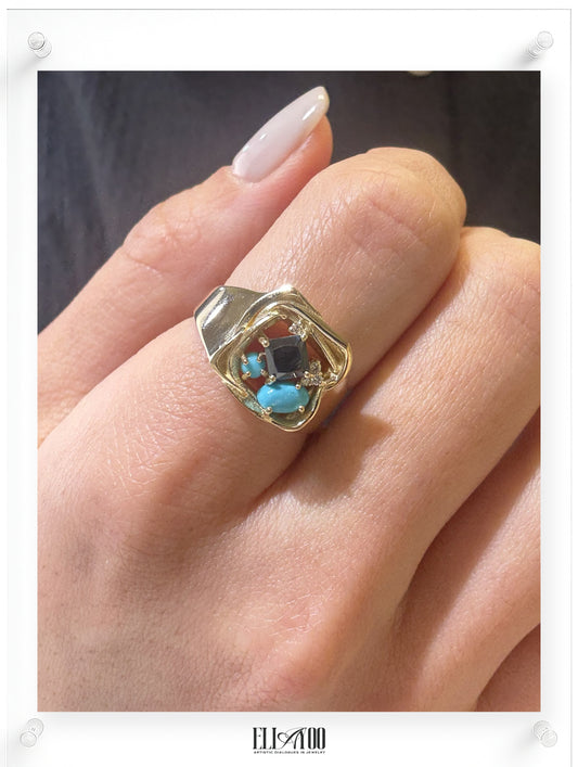 Poetic Bouquet Turquoise Ring