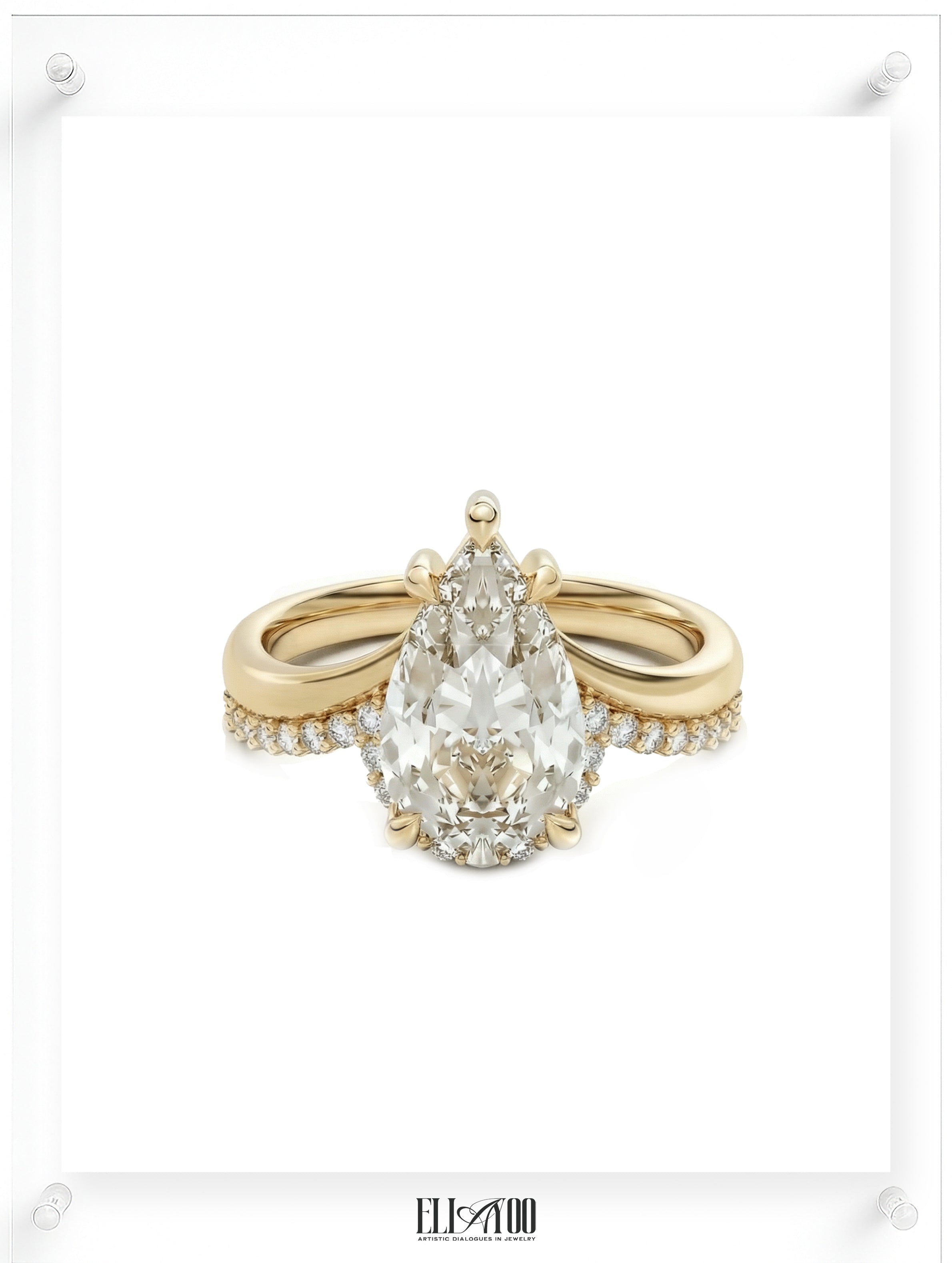 Us Pear Cut Diamond Ring