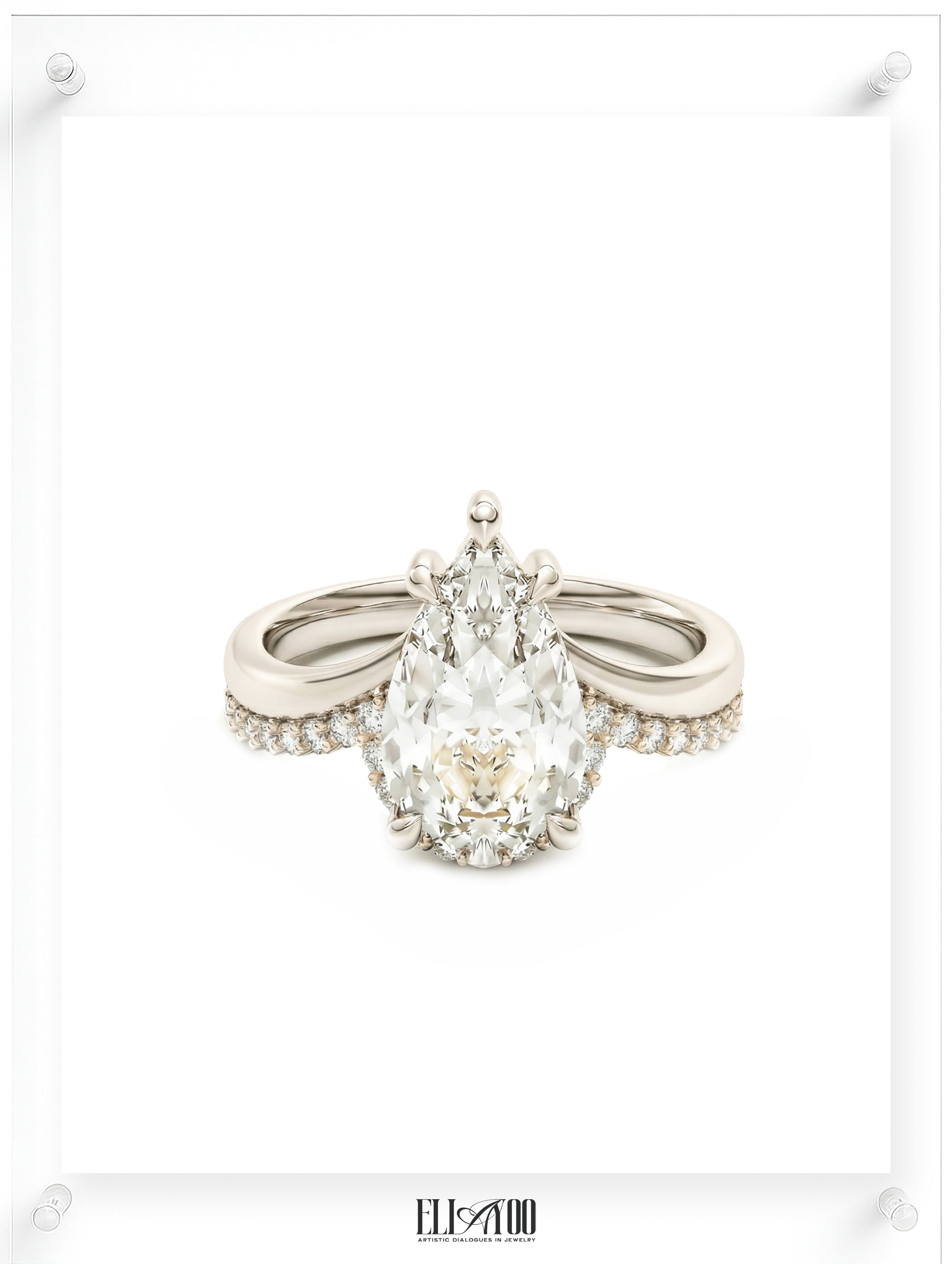 Us Pear Cut Diamond Ring