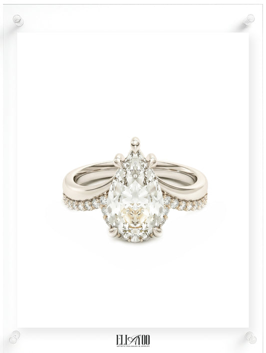 Us Pear Cut Diamond Ring