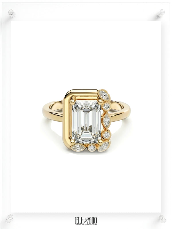 Just Us Emerald Cut Diamond Ring