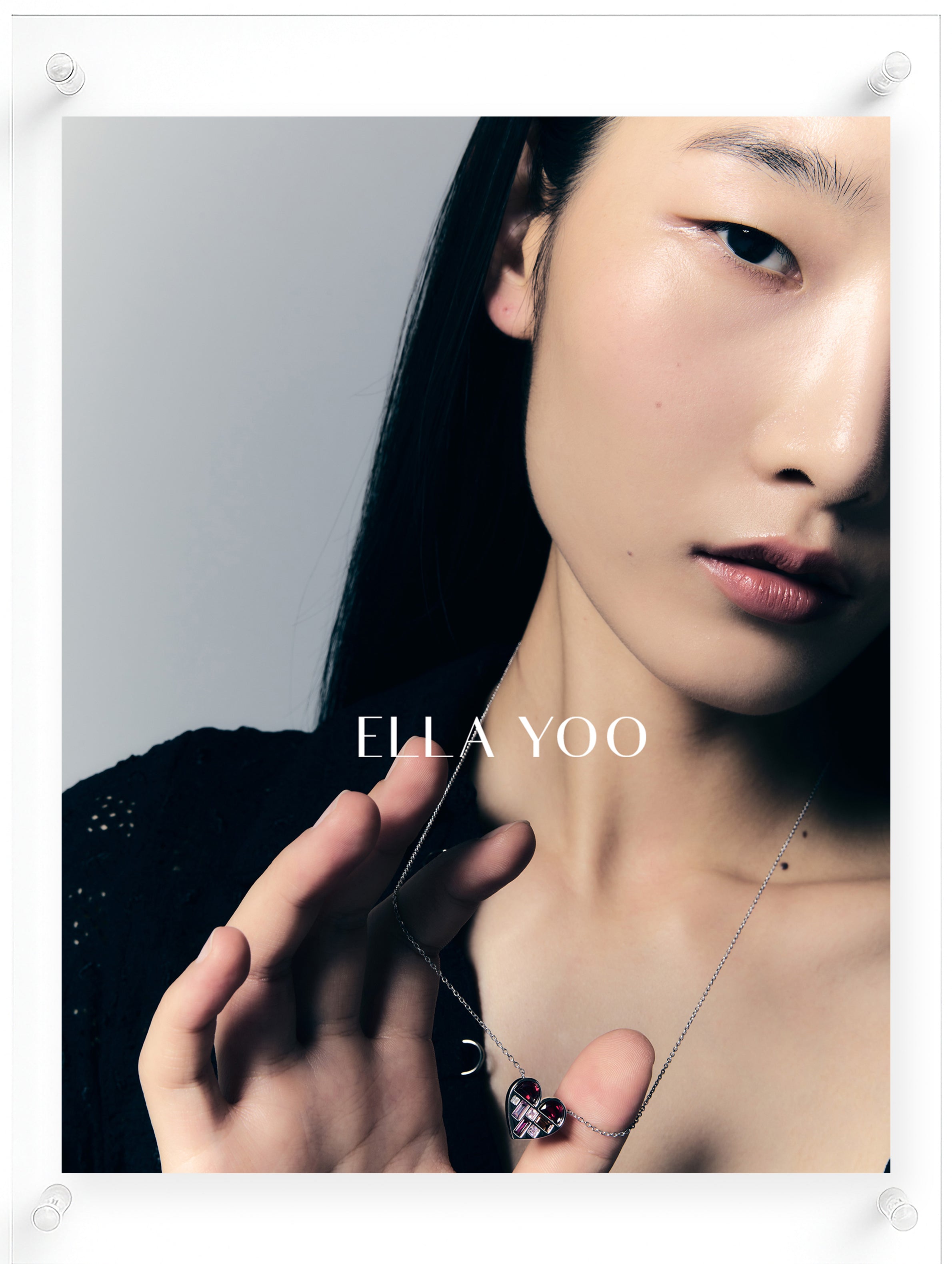 Poetic Heart Ruby Necklace - 18k Plated Gold