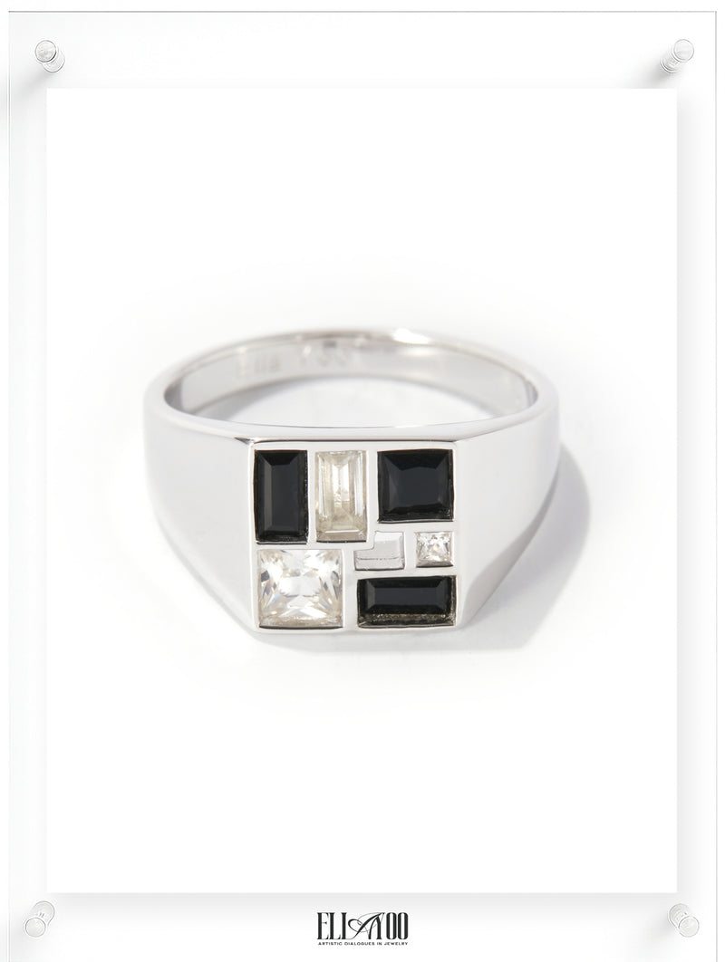 Poetic Mind Black Onyx Ring - Sterling Silver