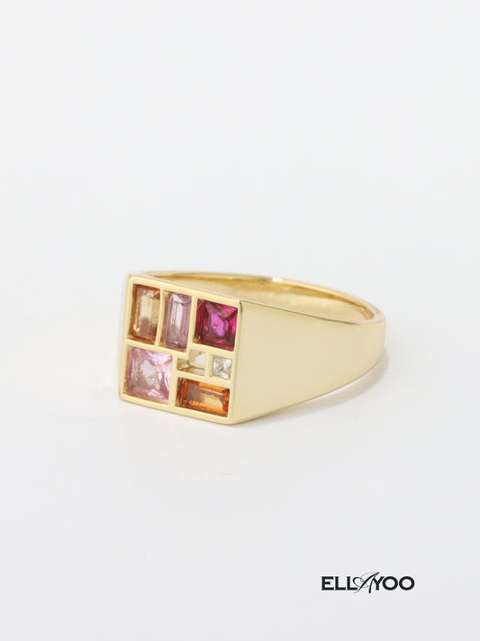 Poetic Mind Ruby Ring - 14k Yellow Gold