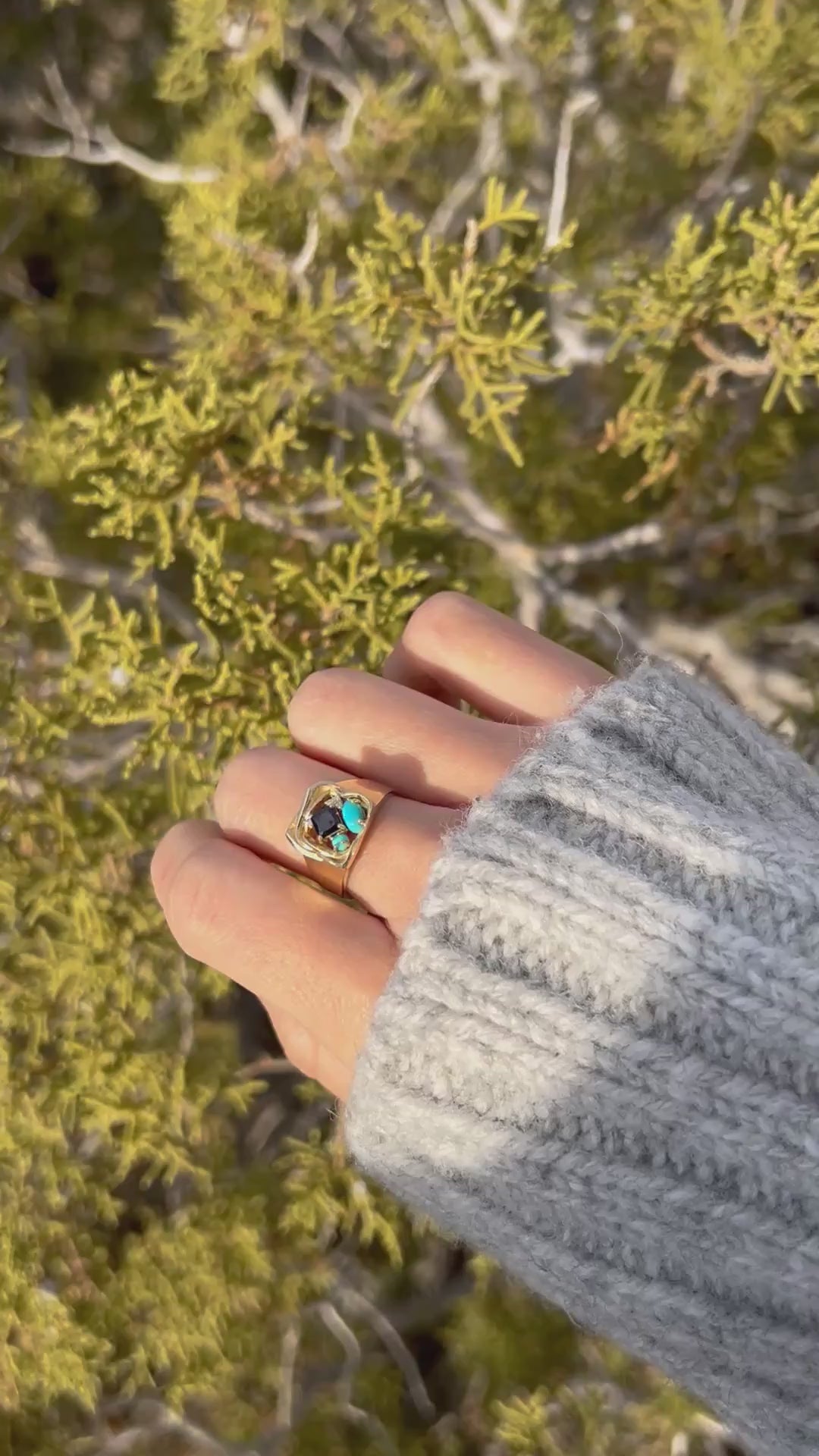Poetic Bouquet Turquoise Ring