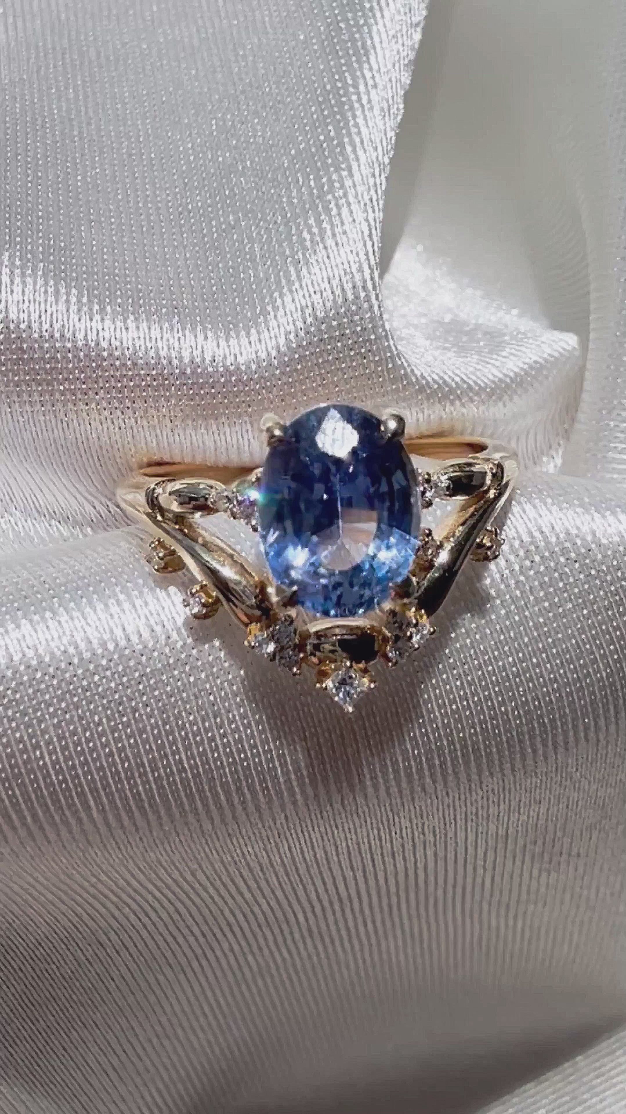Golden Hill Blue Sapphire Ring