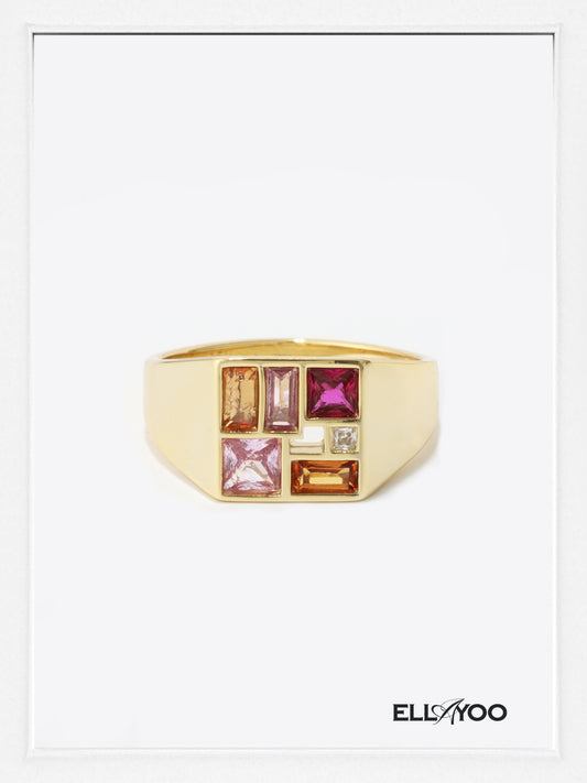 Poetic Mind Ruby Ring - 14k Yellow Gold